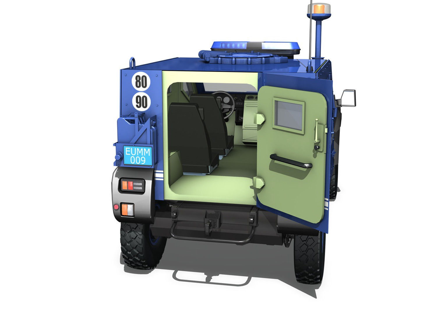 Auverland Panhard PVP - Gendarmerie 3D model_10