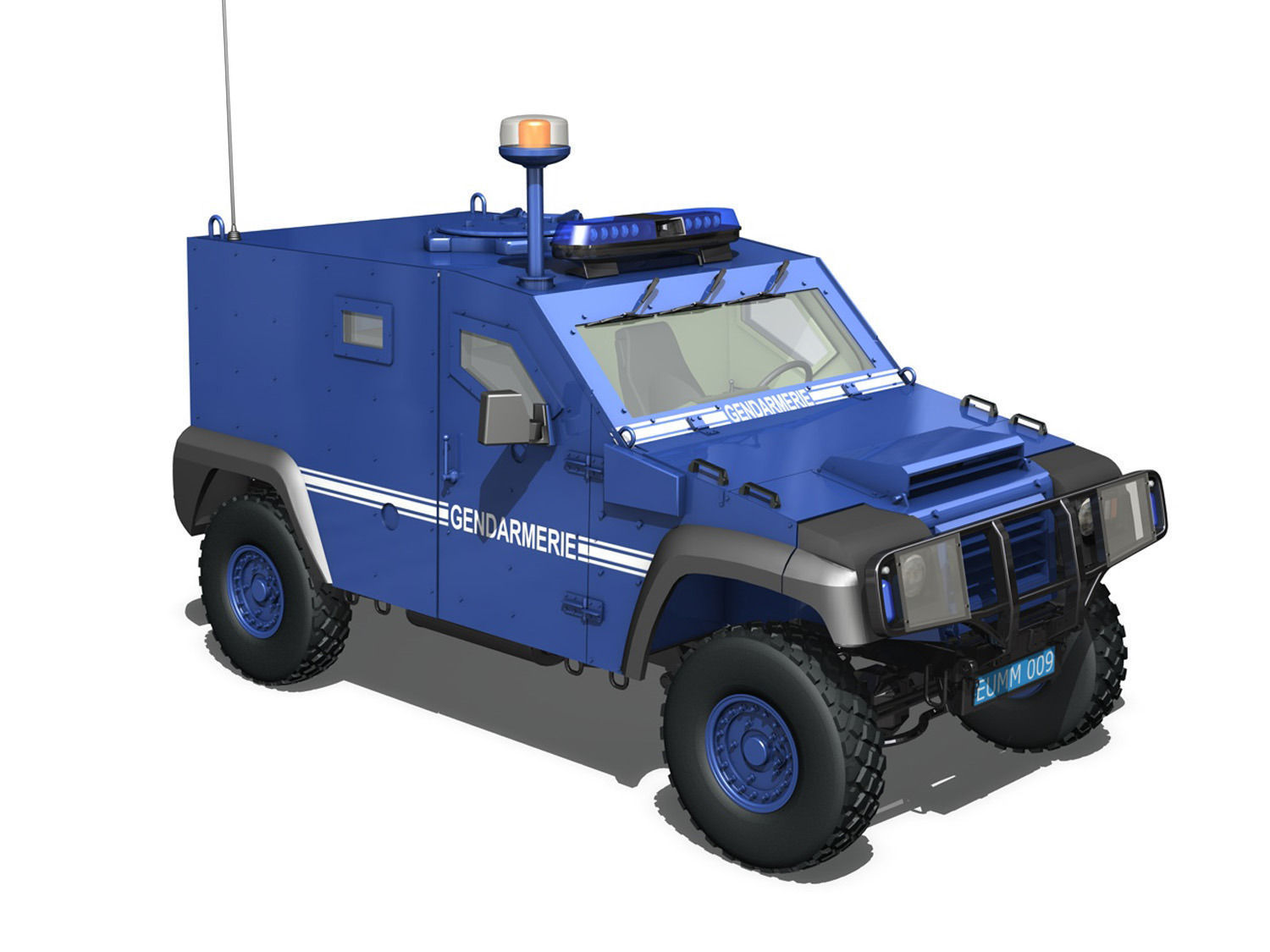 Auverland Panhard PVP - Gendarmerie 3D model_9