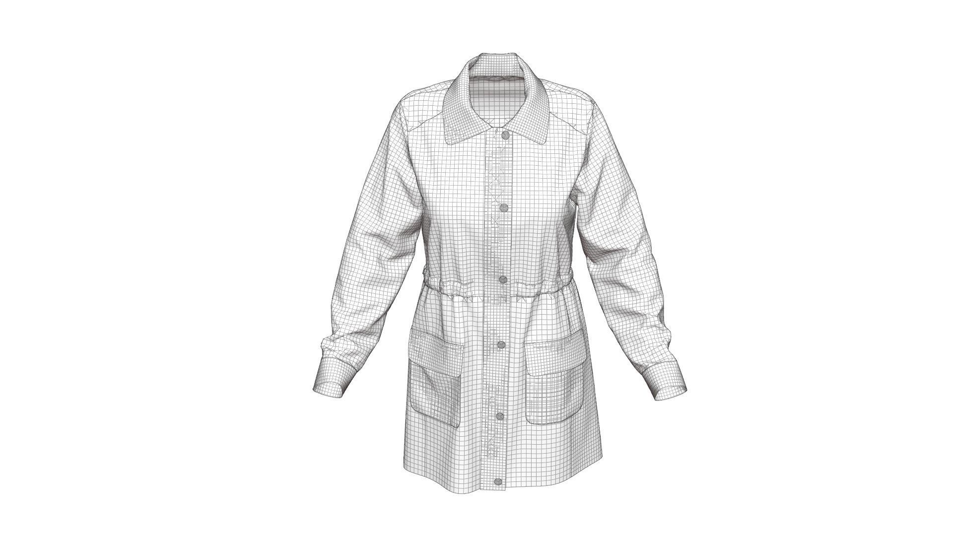 Trench Coat 3D model_22