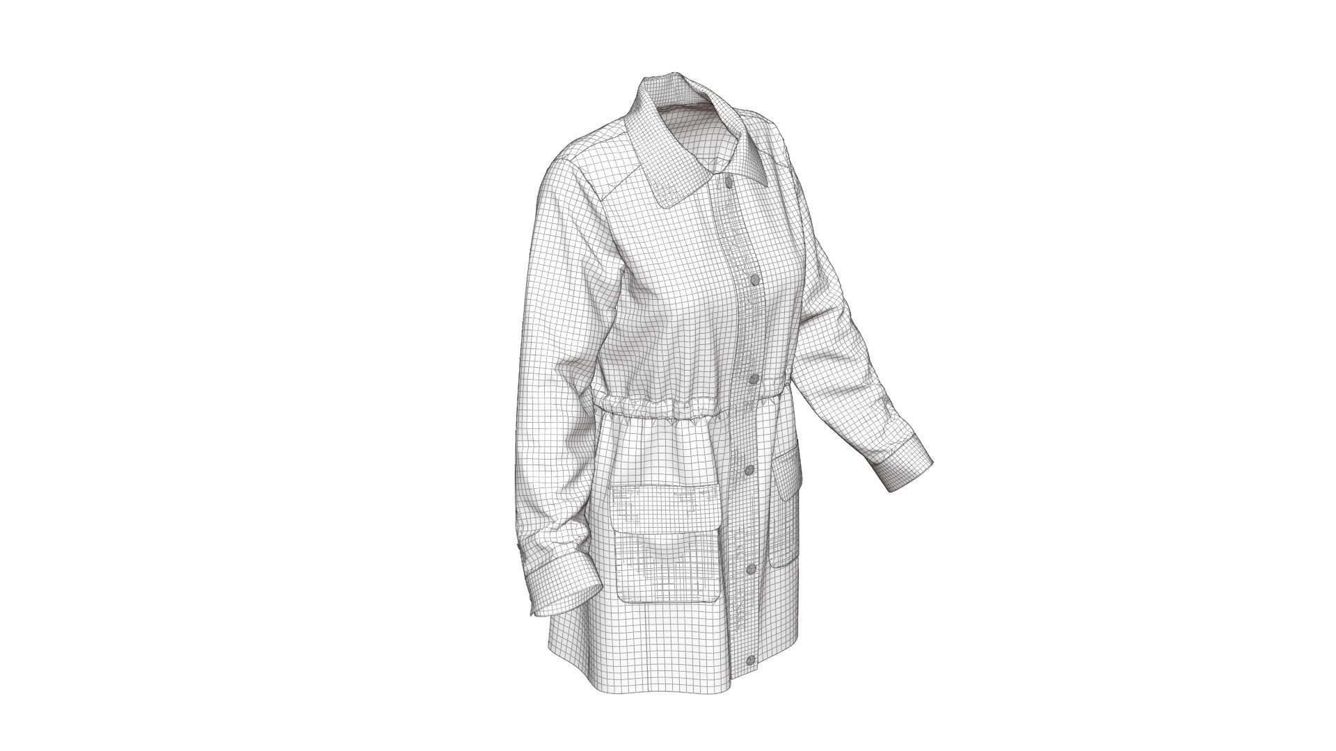 Trench Coat 3D model_20