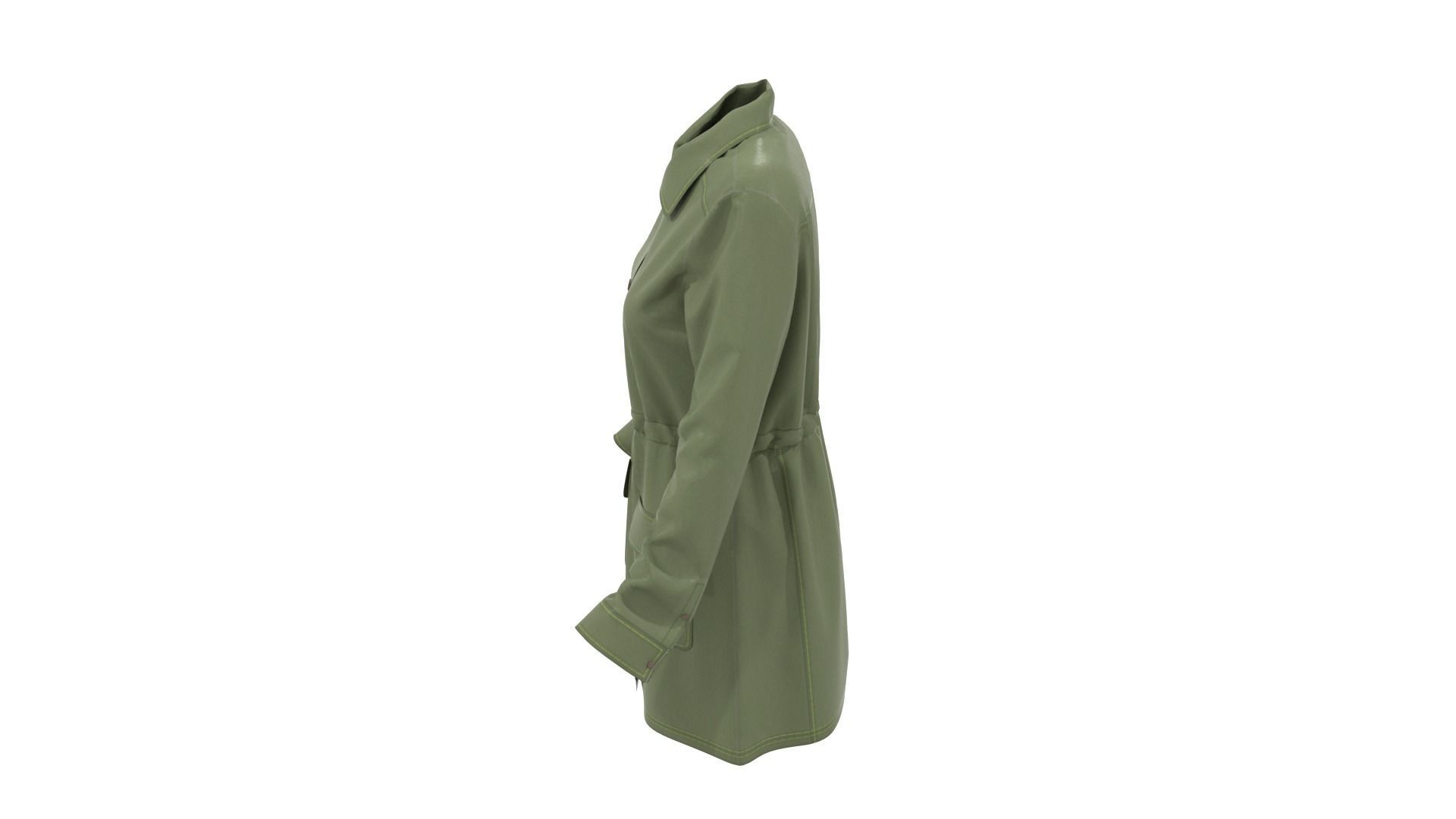 Trench Coat 3D model_3