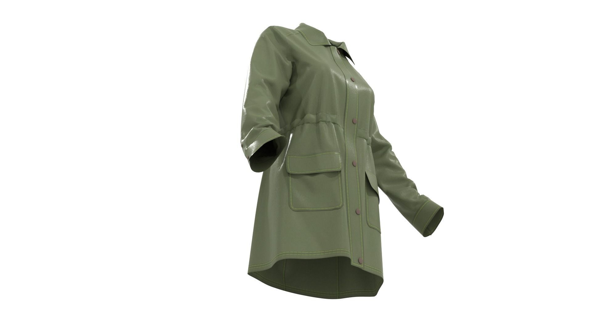 Trench Coat 3D model_12