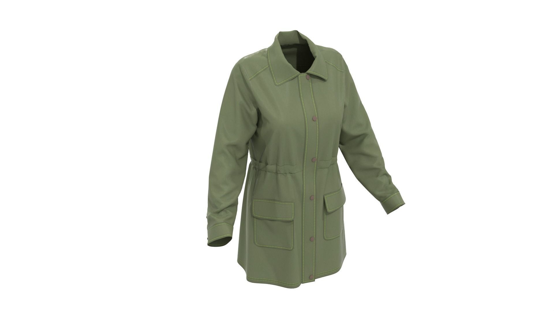 Trench Coat 3D model_8