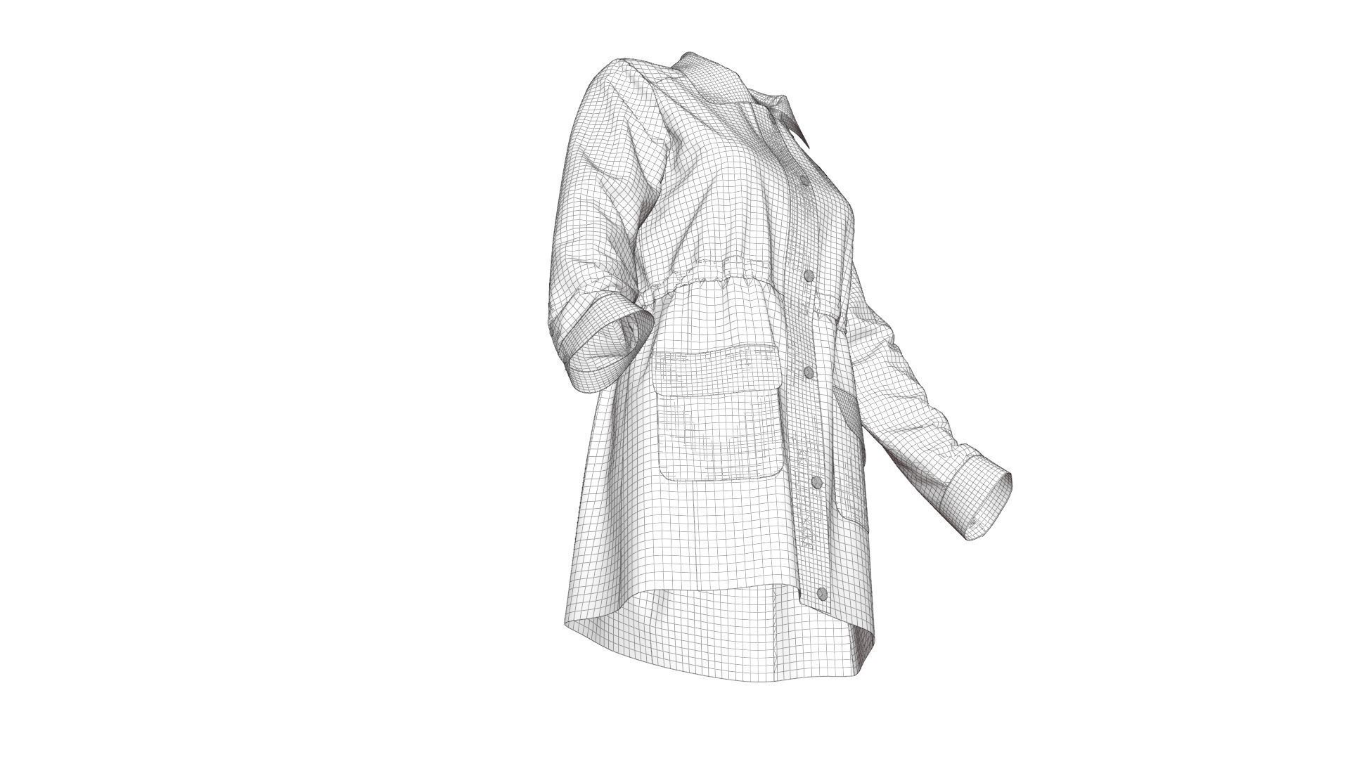 Trench Coat 3D model_25
