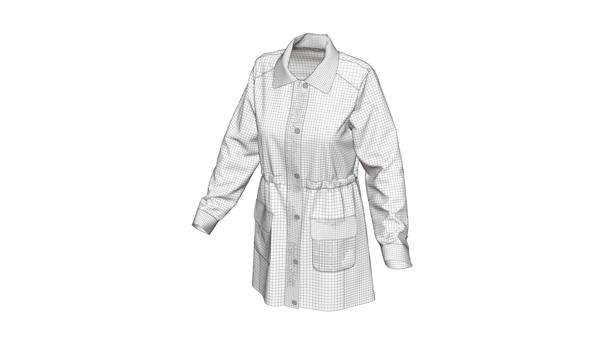 Trench Coat 3D model_14