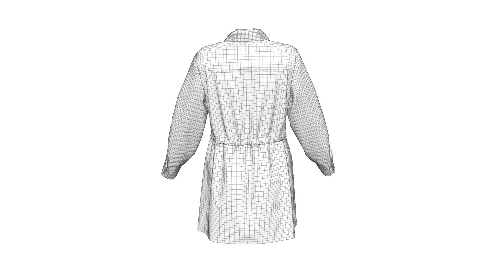 Trench Coat 3D model_23