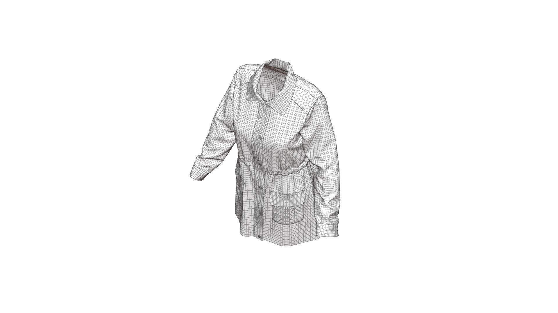 Trench Coat 3D model_24