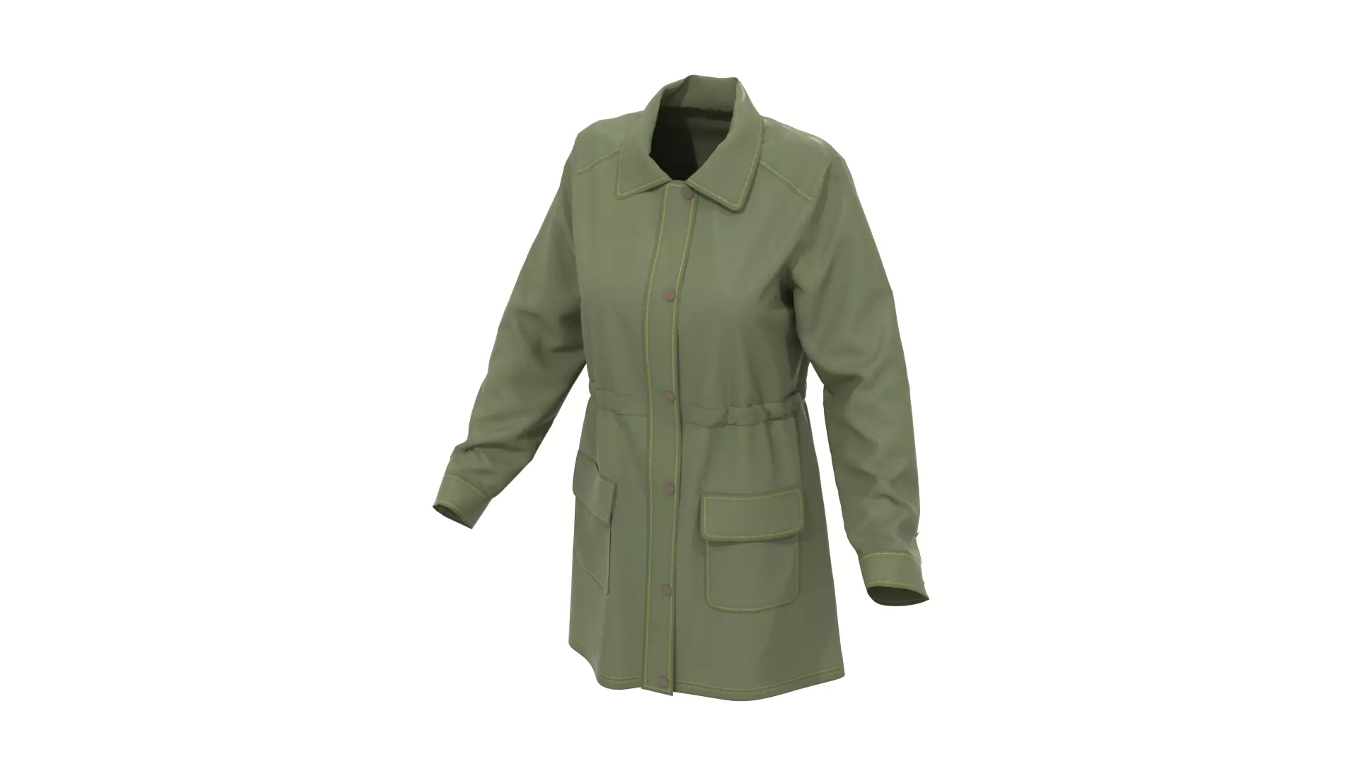 Trench Coat 3D model_0