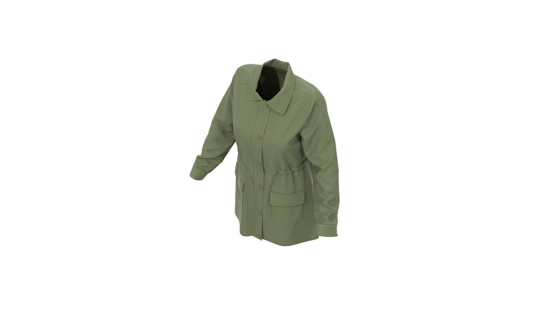 Trench Coat 3D model_11