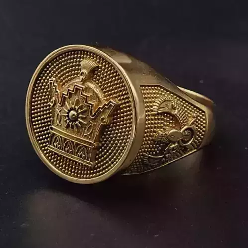  Farvahar and Crown Ring 3D print model