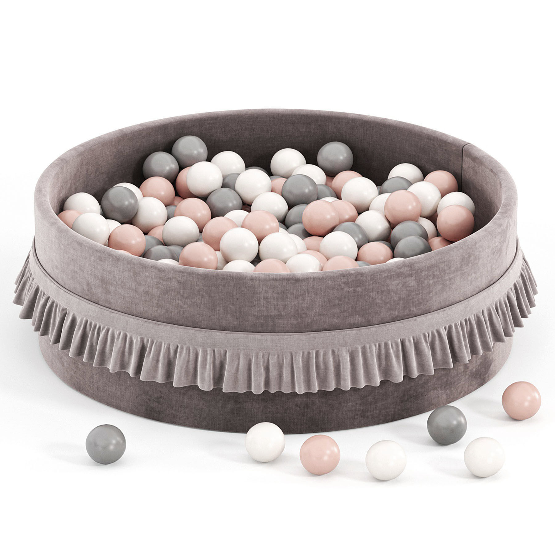 Dry pool big with ruffles 300 balls 3D model_2