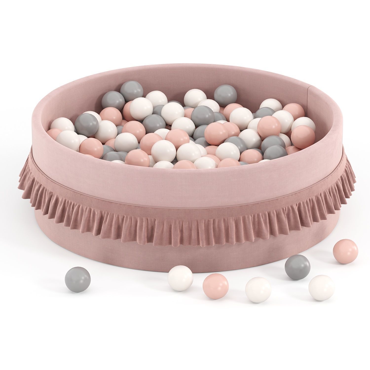 Dry pool big with ruffles 300 balls 3D model_3