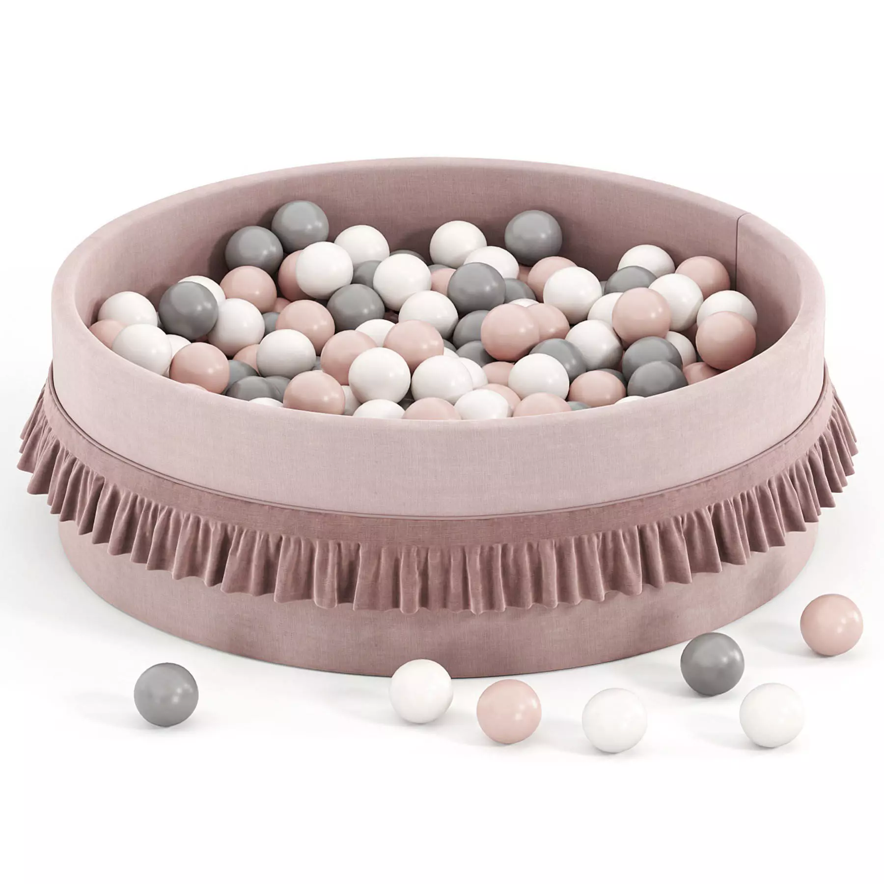 Dry pool big with ruffles 300 balls 3D model_0
