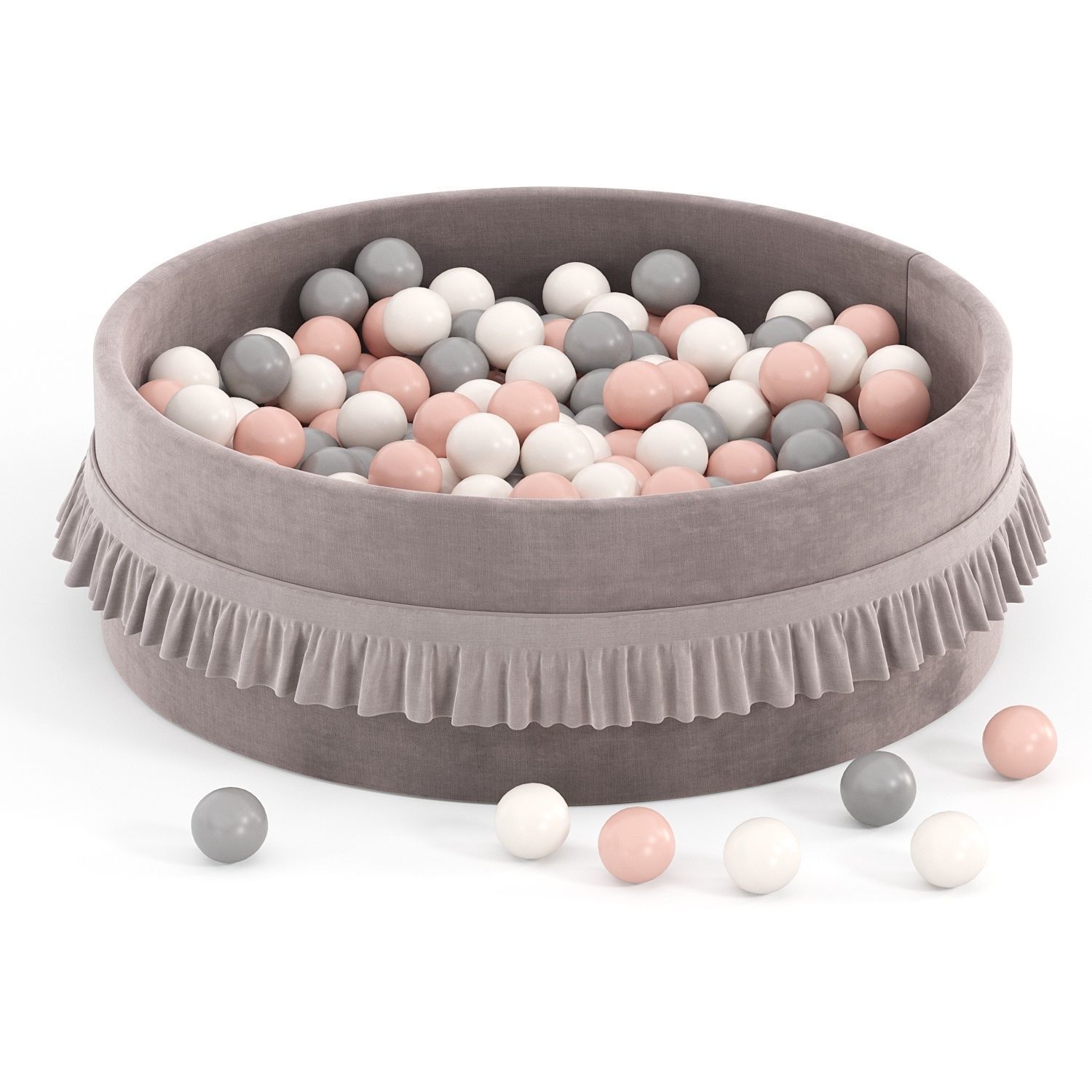 Dry pool big with ruffles 300 balls 3D model_4