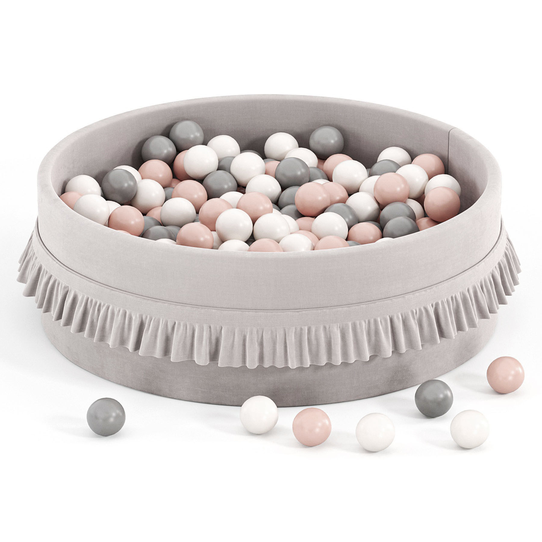 Dry pool big with ruffles 300 balls 3D model_1