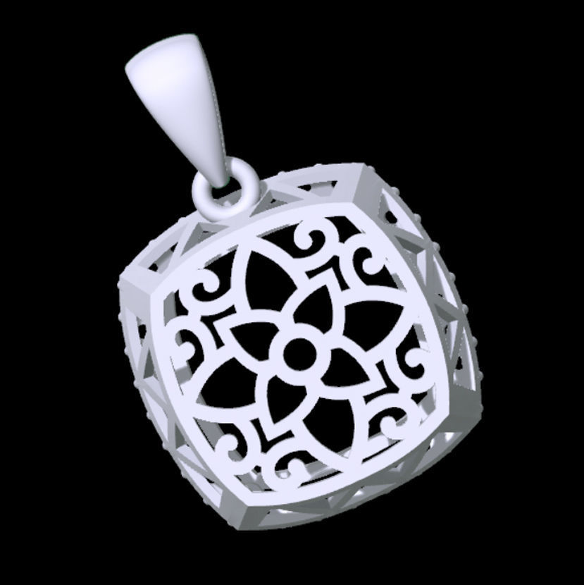 Cushion Pendant 3D print model_6