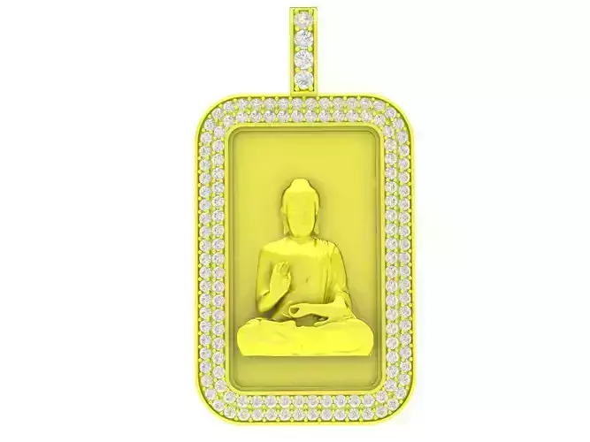 6011 buddha diamond pendant