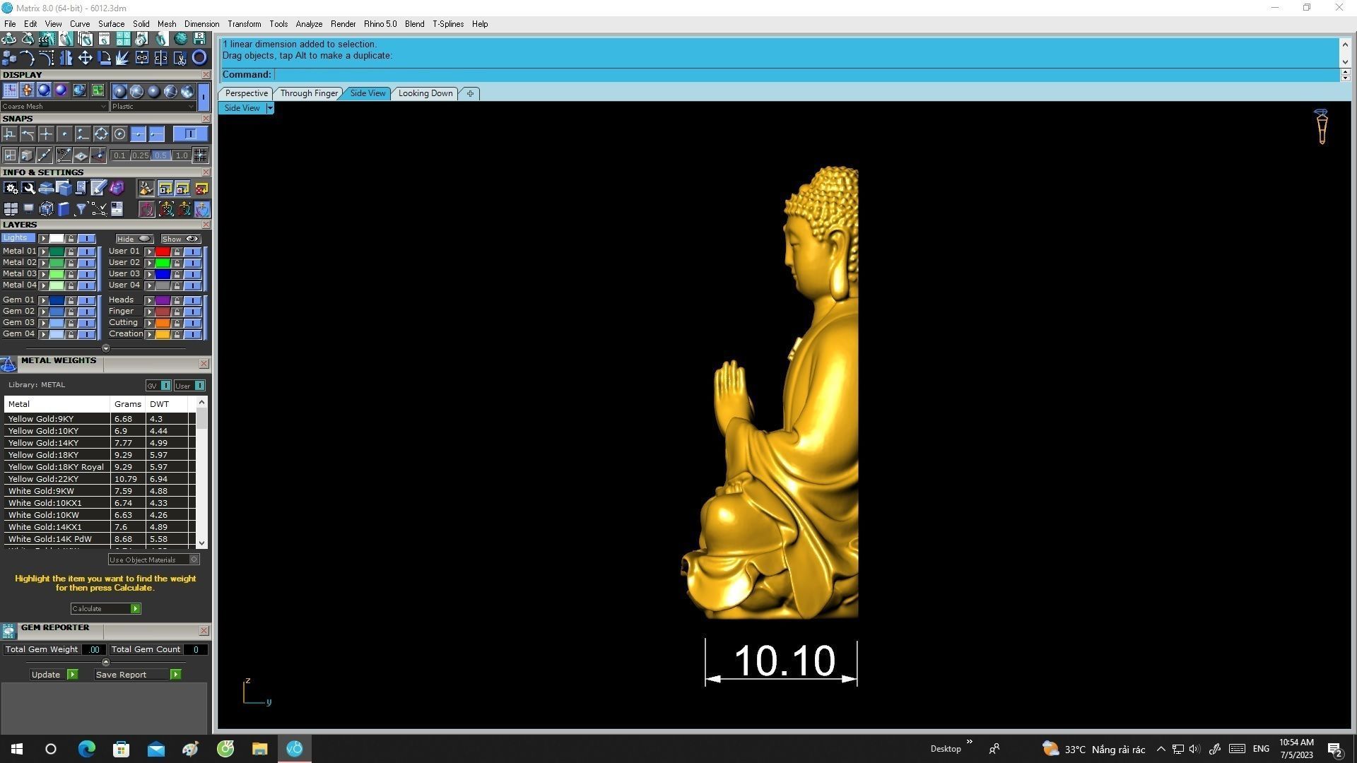 6012 buddha hollow for pendant 3D print model_7