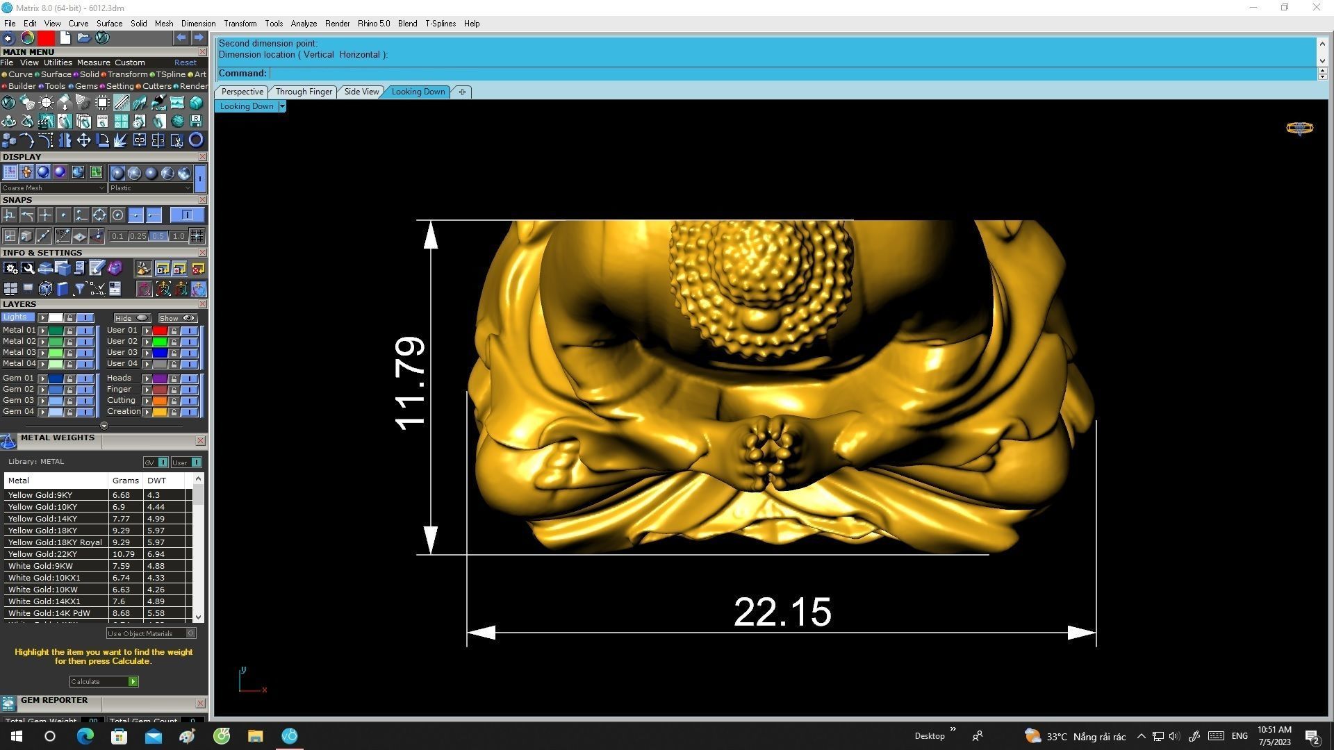 6012 buddha hollow for pendant 3D print model_5