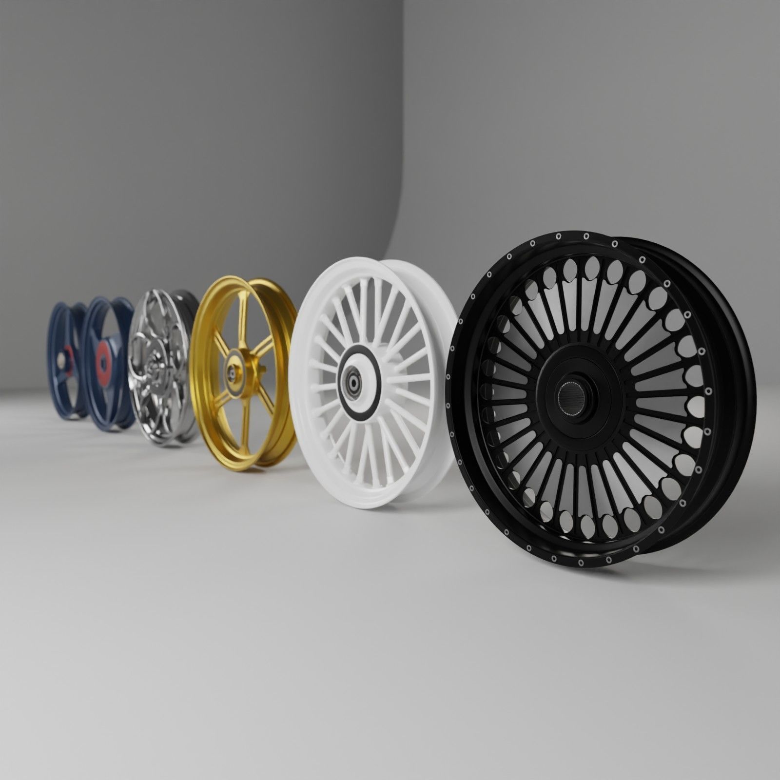 Motorcycle Mags Set Free 3D model_2
