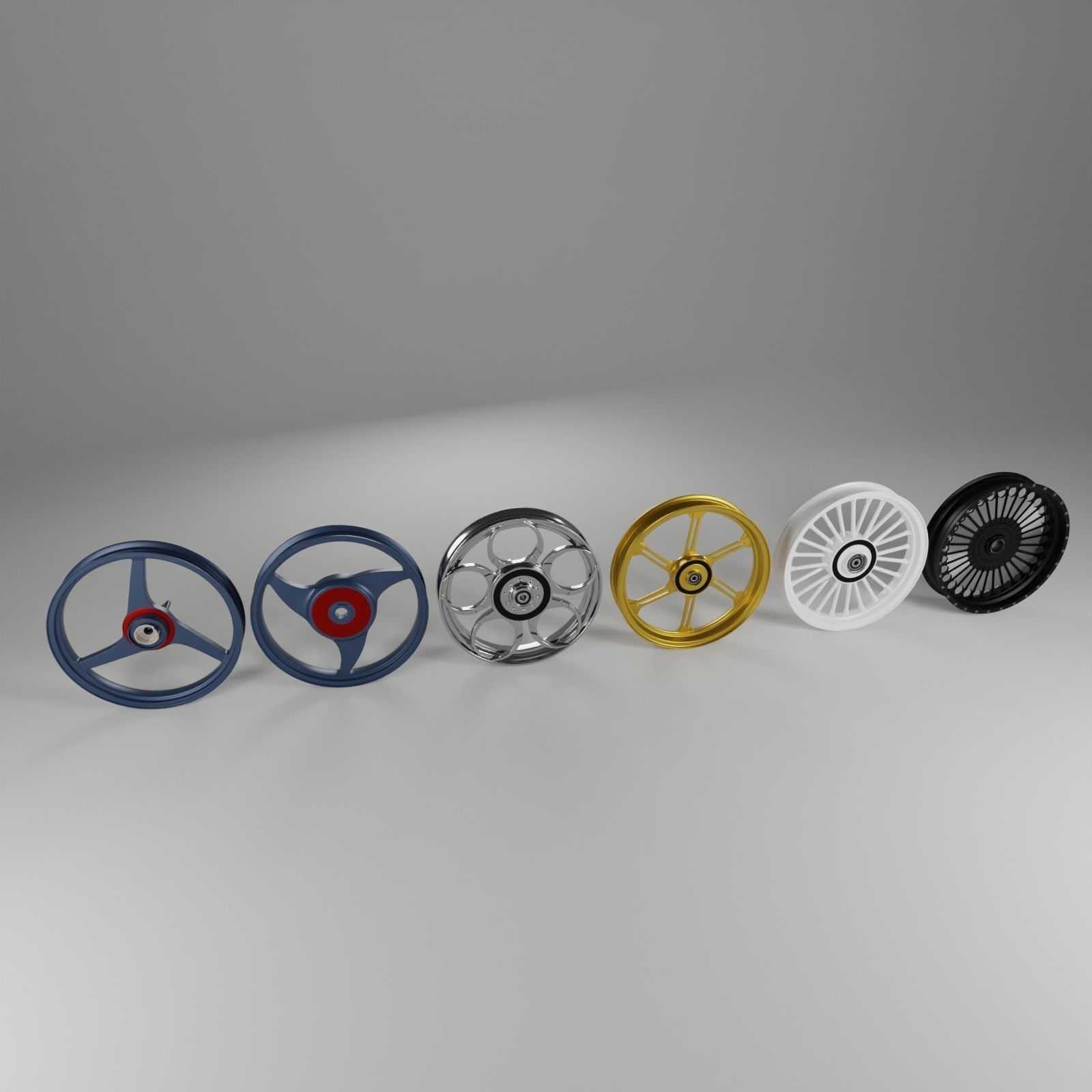 Motorcycle Mags Set Free 3D model_6