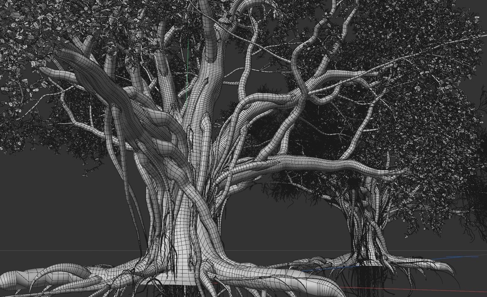 High quality Large banyan tree 07 3D model_5