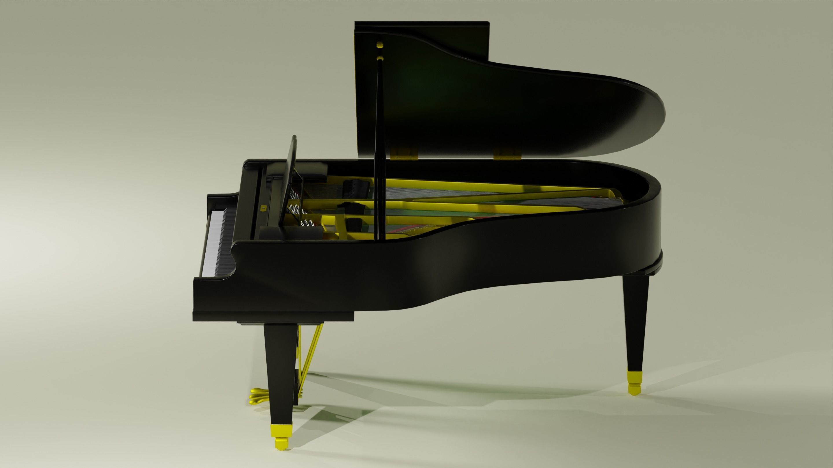 Grand Piano 3D model_2