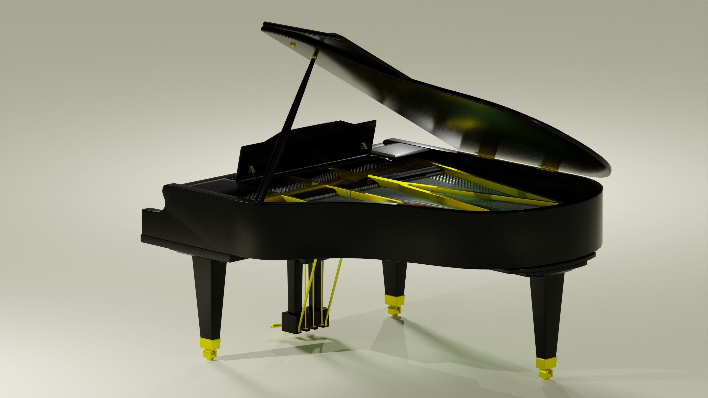 Grand Piano 3D model_3