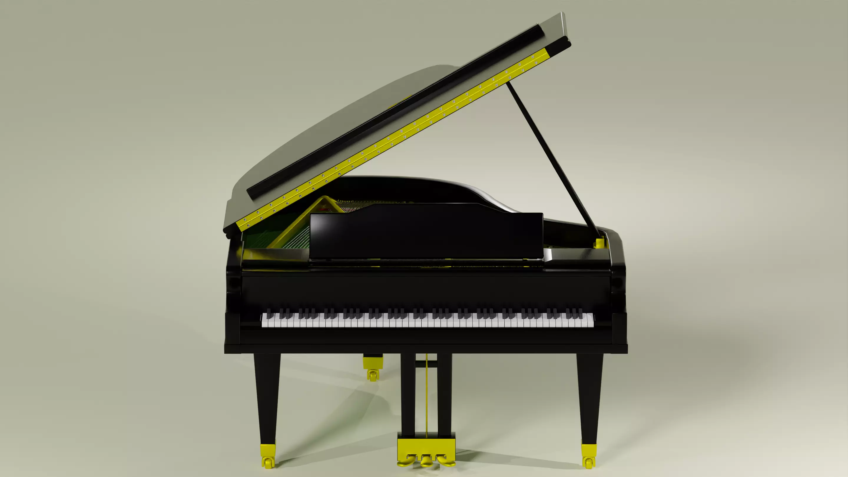 Grand Piano 3D model_0