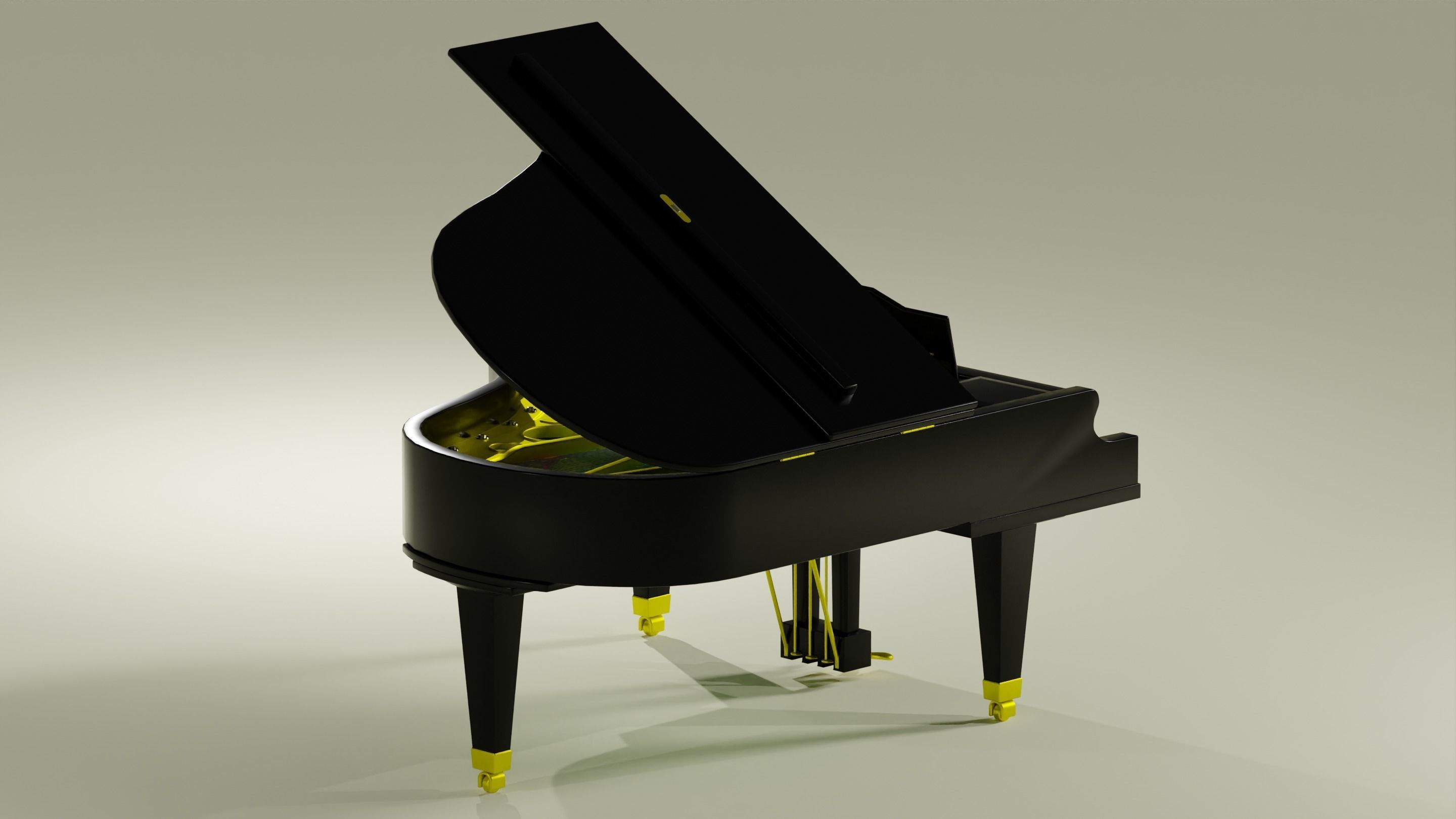 Grand Piano 3D model_5