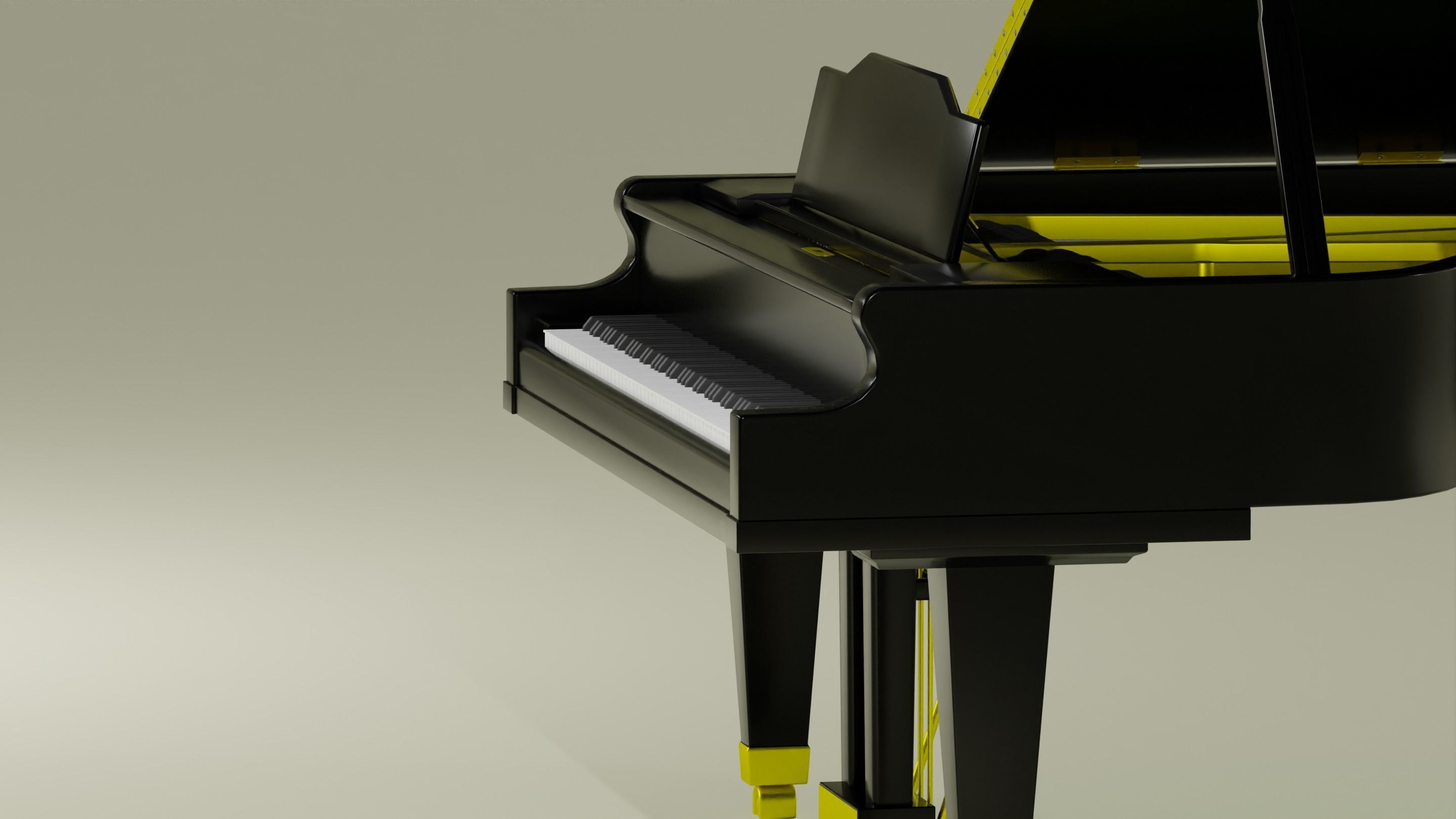 Grand Piano 3D model_9