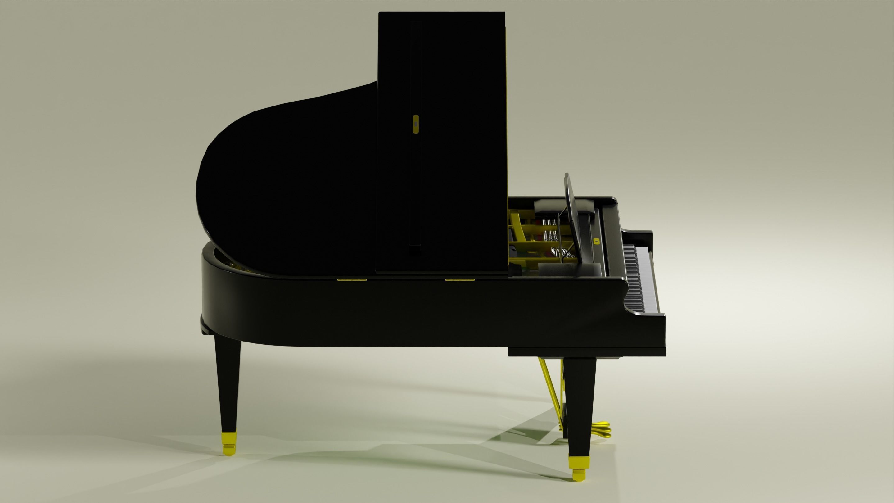 Grand Piano 3D model_6