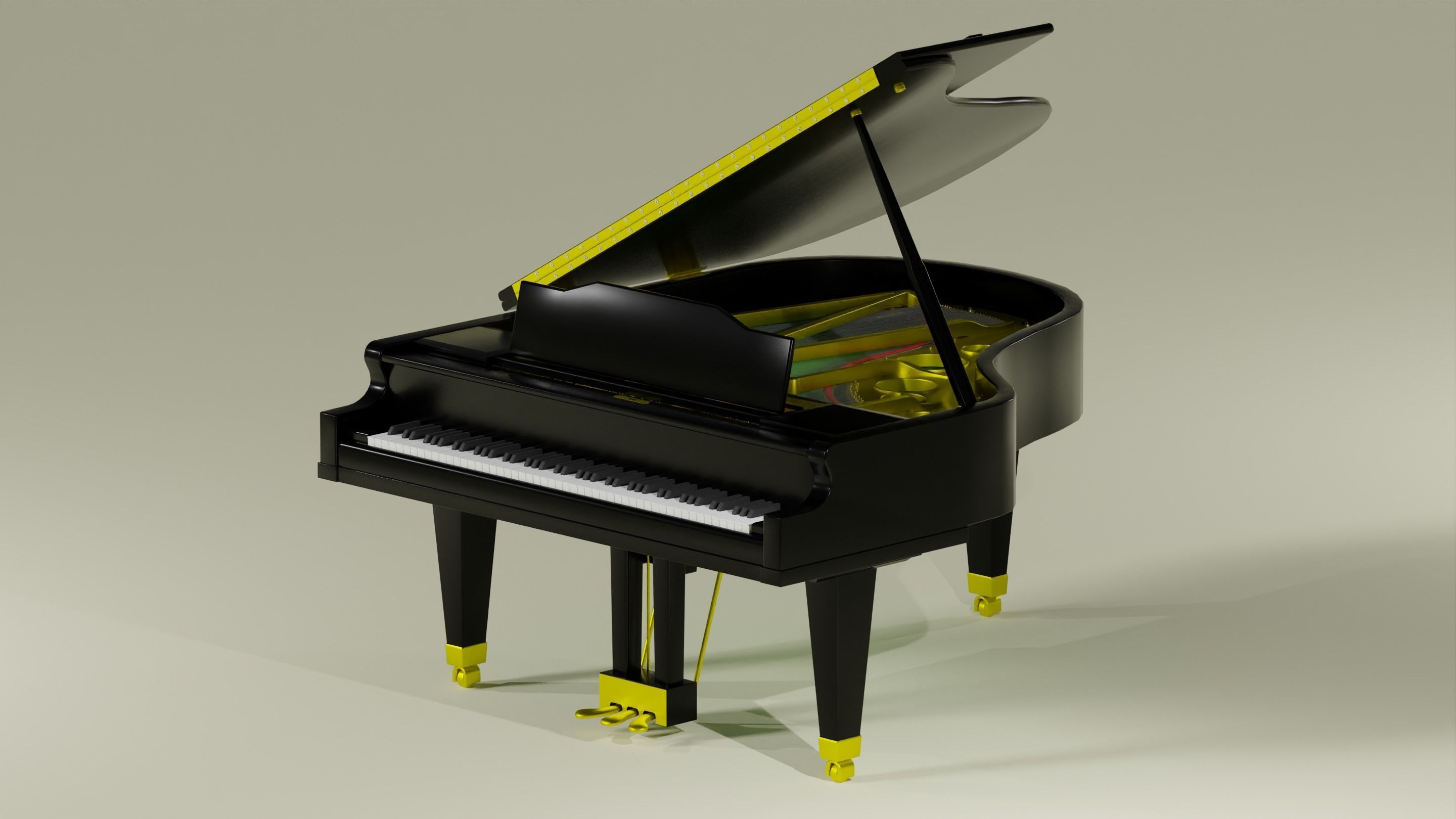 Grand Piano 3D model_1