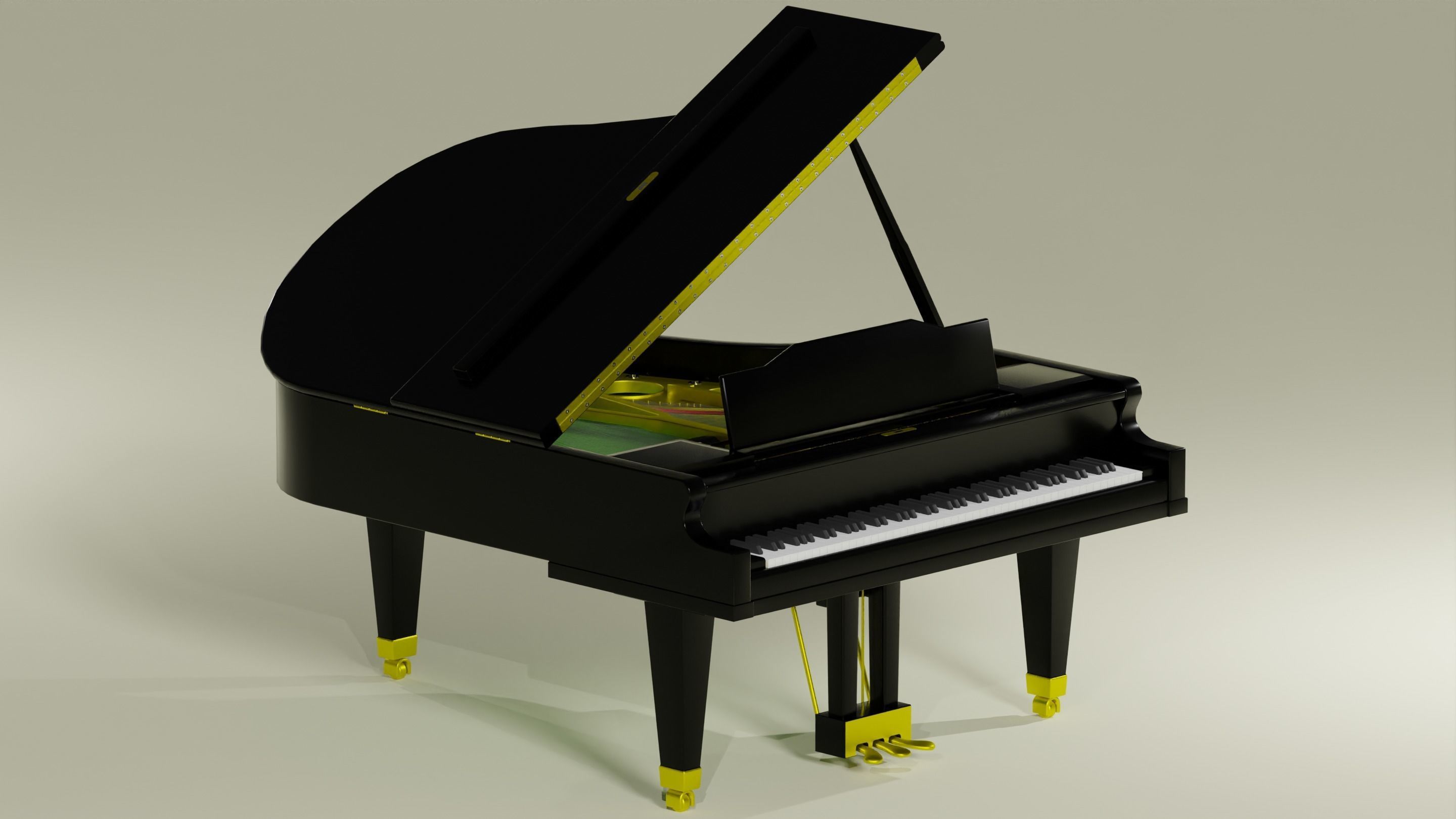 Grand Piano 3D model_7