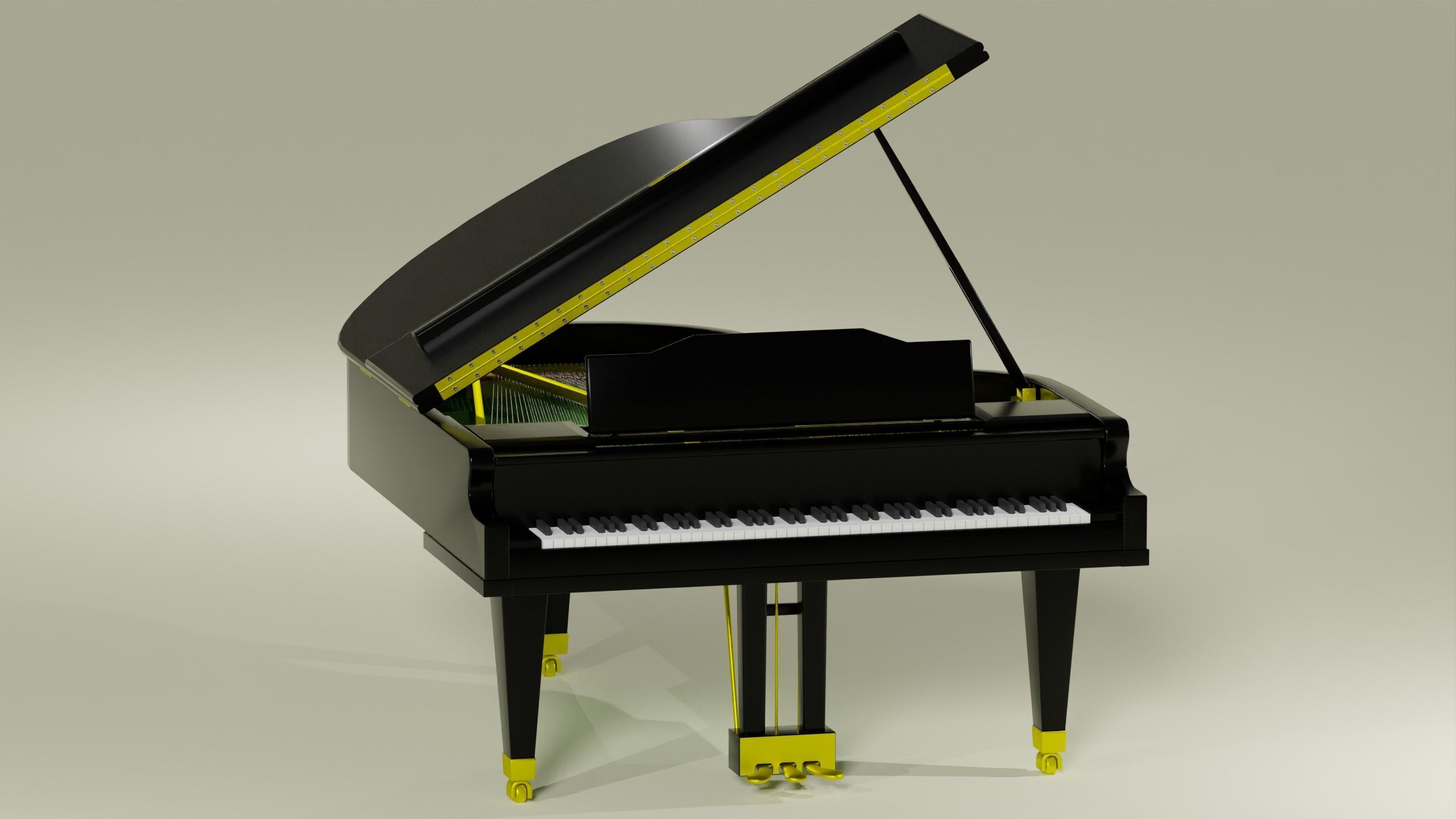 Grand Piano 3D model_16