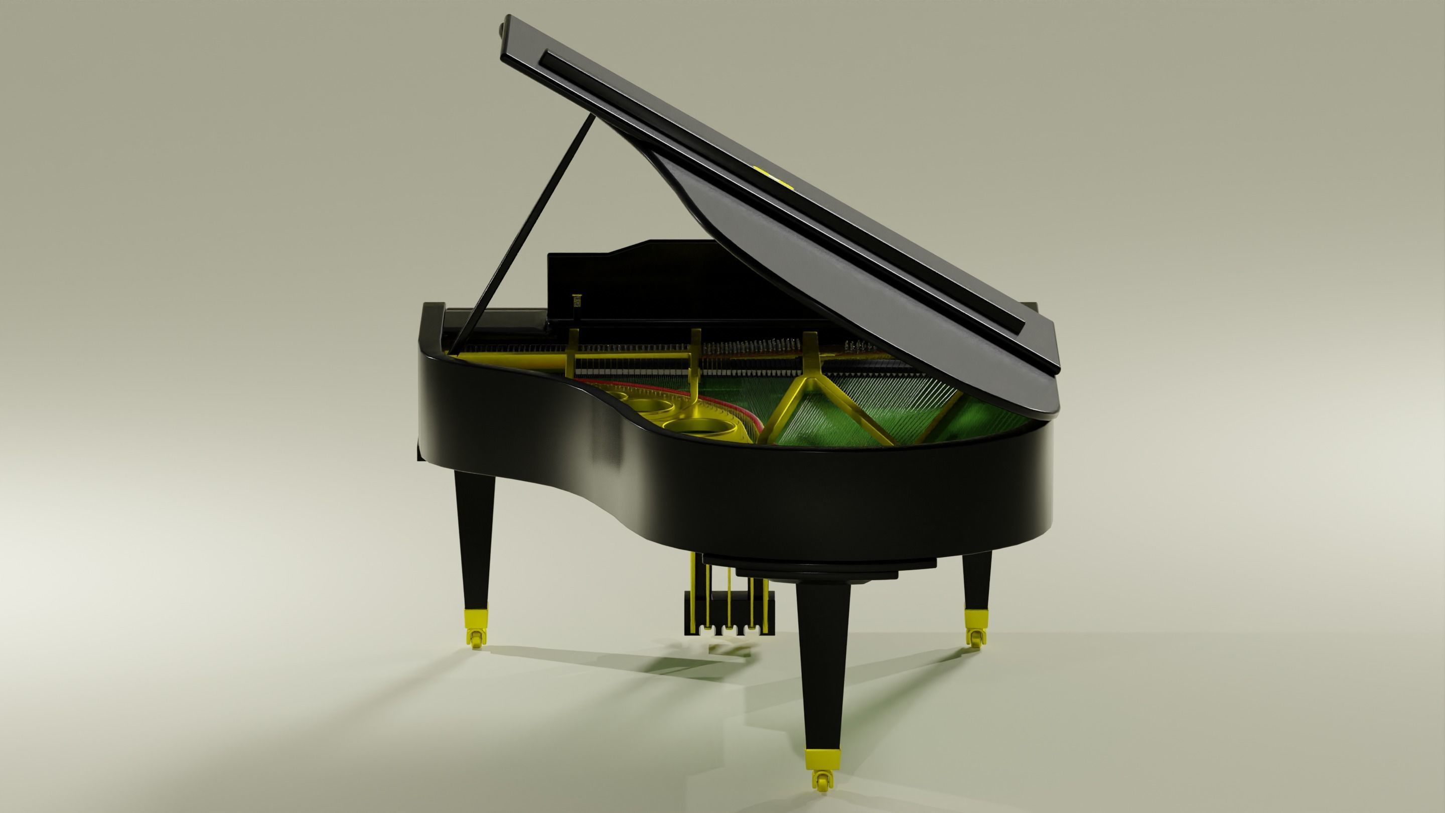 Grand Piano 3D model_4