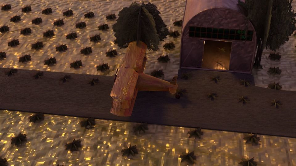 Low poly biplane model Low-poly 3D model_7