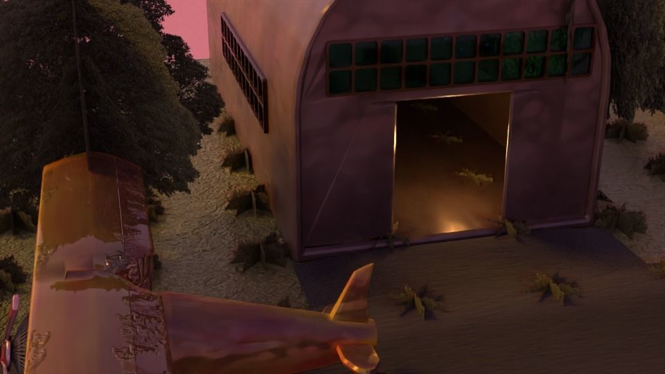 Low poly biplane model Low-poly 3D model_9