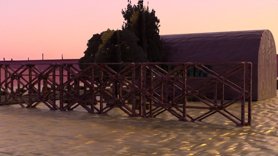 Low poly biplane model Low-poly 3D model_5