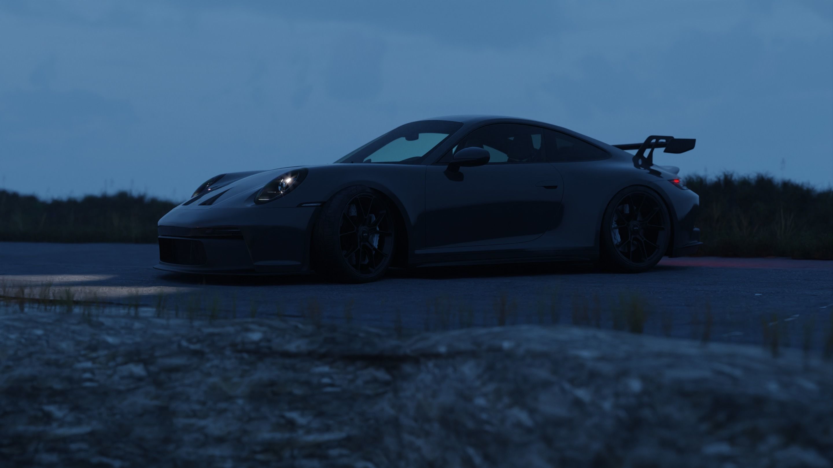 Automotive Chill Night Scene 3D Blender File Textured 3D model_4