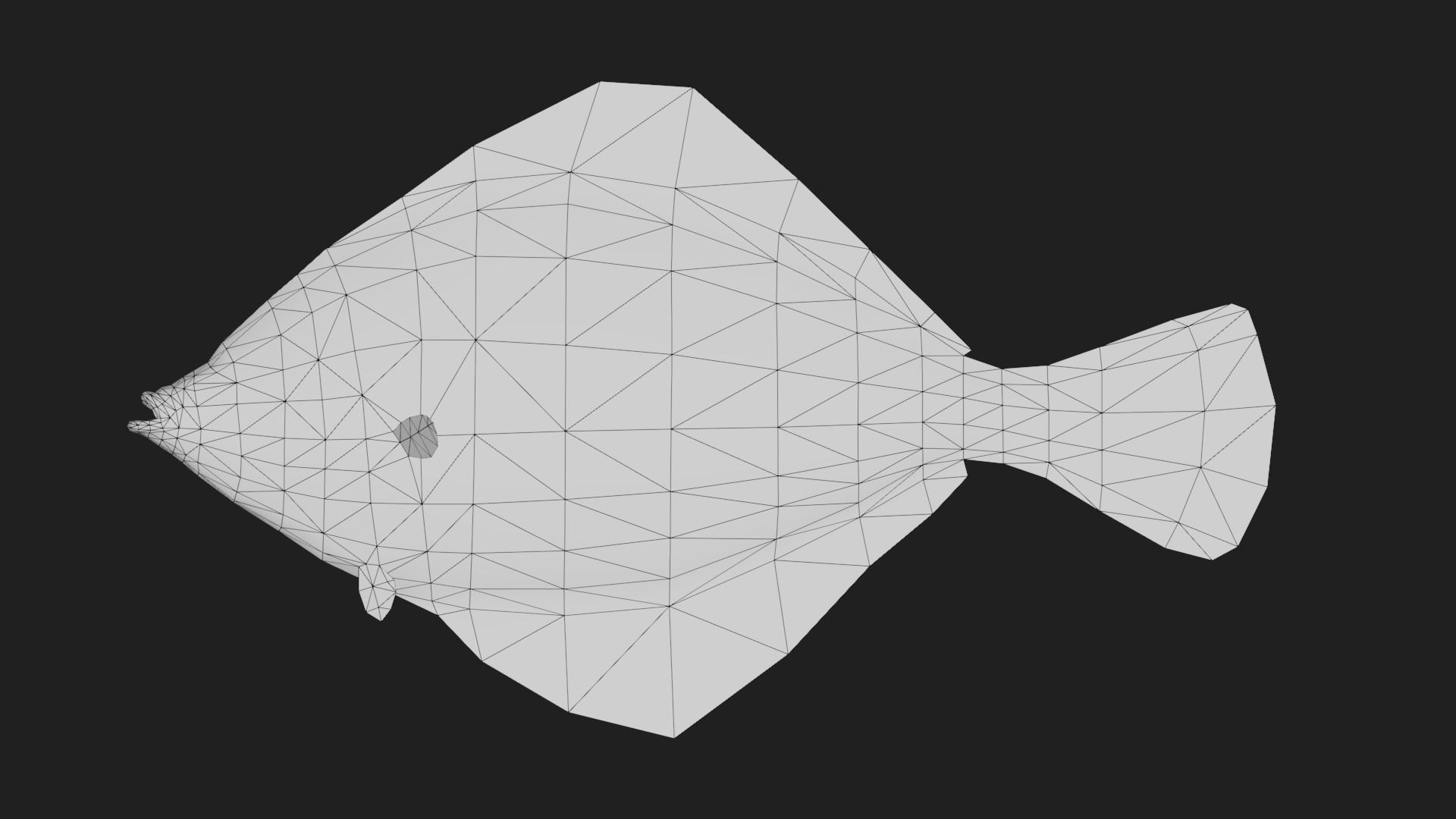 Flatfish Low-poly 3D model_3