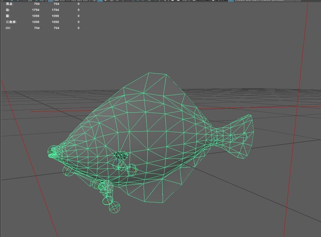 Flatfish Low-poly 3D model_4