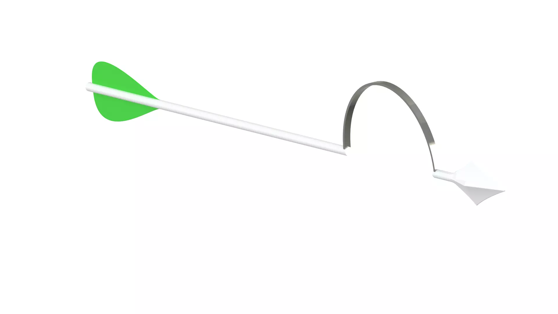 fake bow arrow Free low-poly 3D model_0
