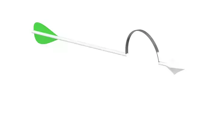 fake bow arrow Free low-poly 3D model
