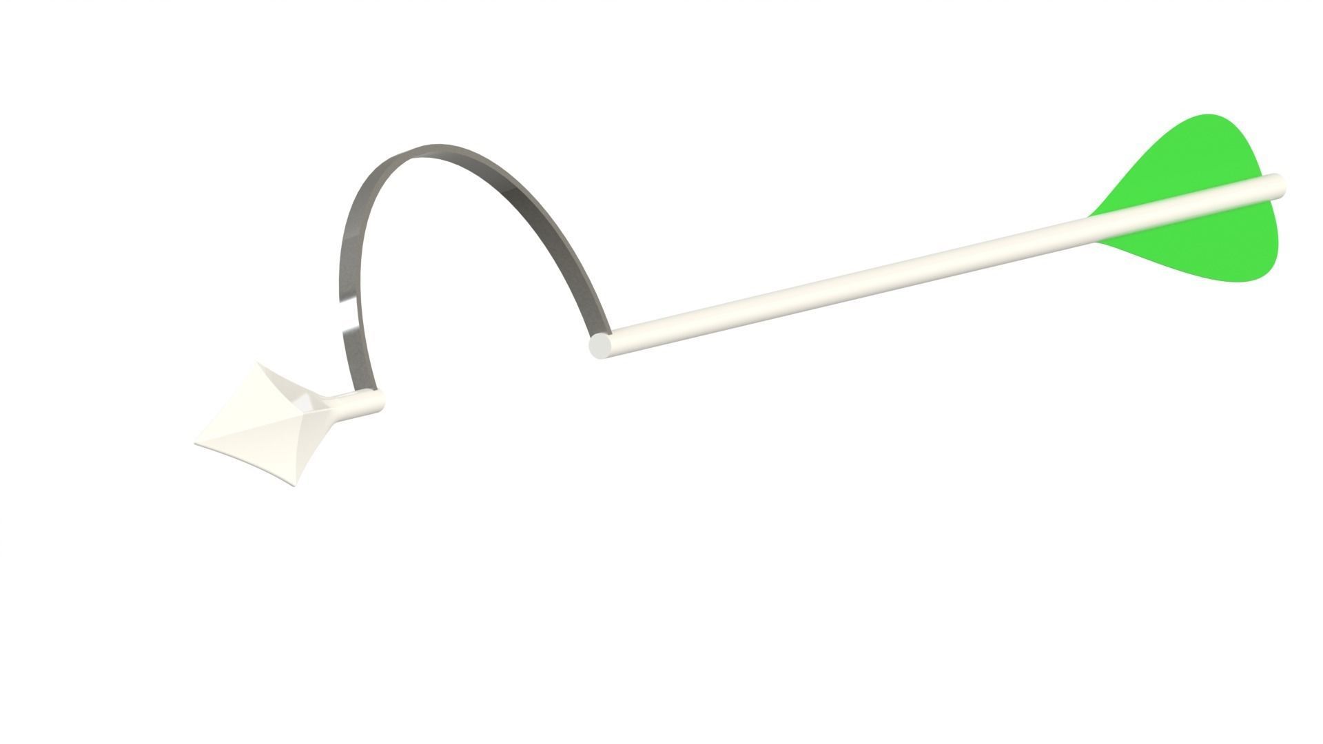 fake bow arrow Free low-poly 3D model_1