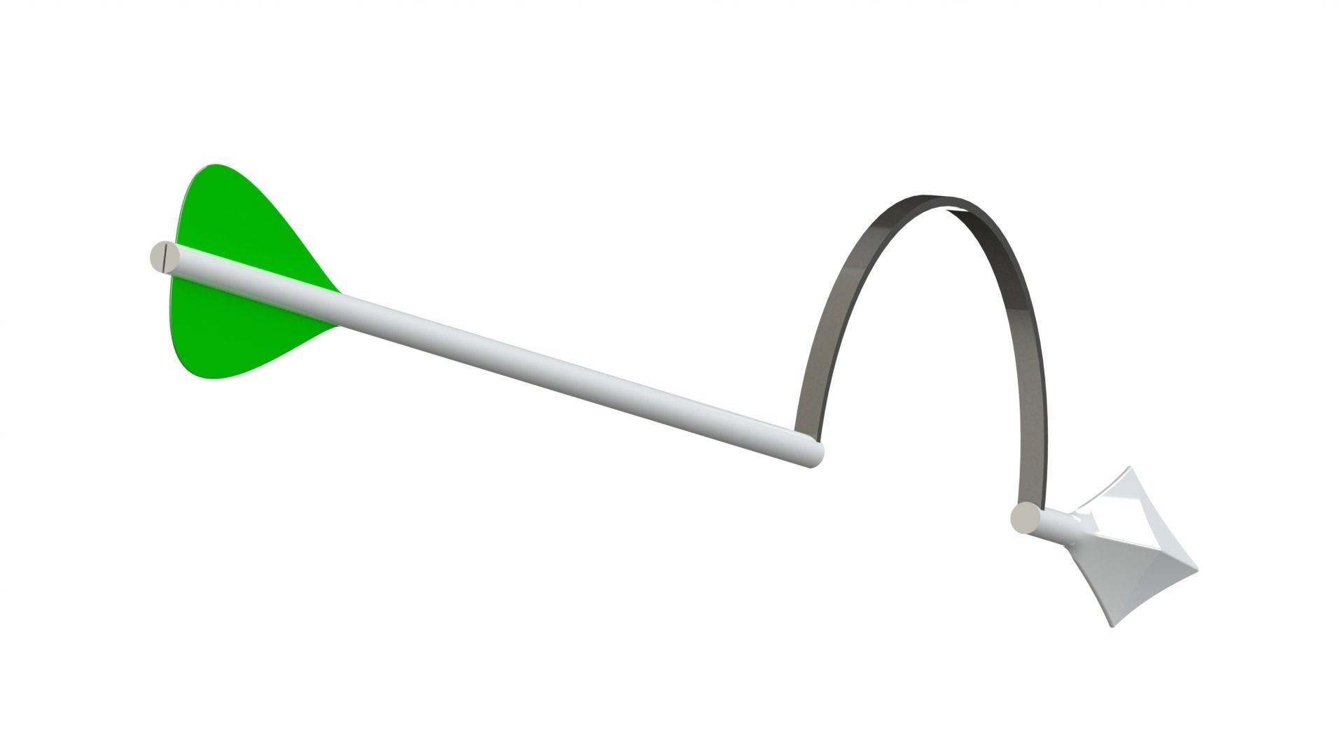 fake bow arrow Free low-poly 3D model_2