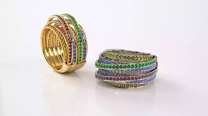 DeGrisogono Allegra Ring 3D print model