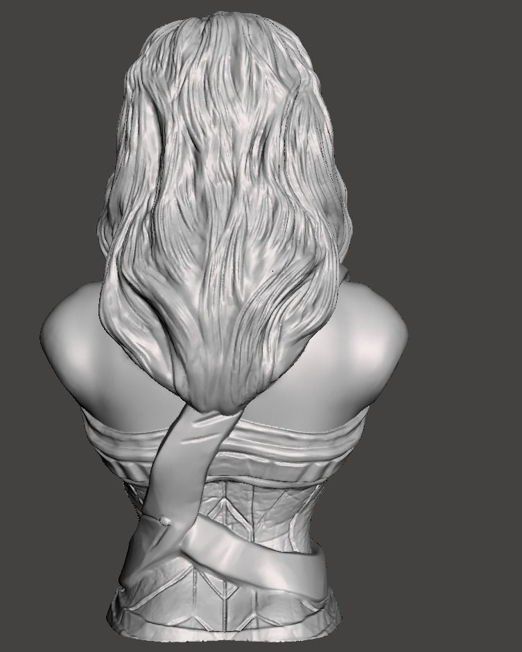 wonder women bust 3d model for 3d printing 3D print model_2