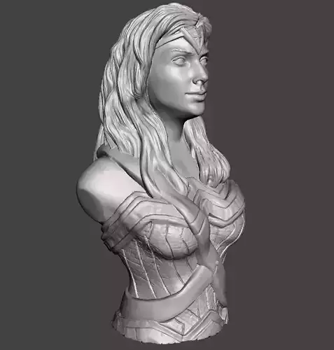 wonder women bust 3d model for 3d printing  3D print model