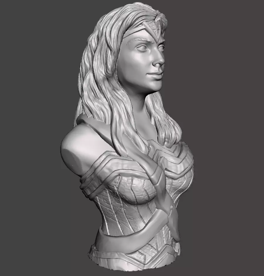 wonder women bust 3d model for 3d printing 3D print model_0